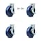Service Caster 8 Inch Solid Polyurethane Caster Set with Roller Bearings 4 Brake 2 Swivel Lock SCC-30CS820-SPUR-TLB-BSL-2-TLB-2 - alternate 1
